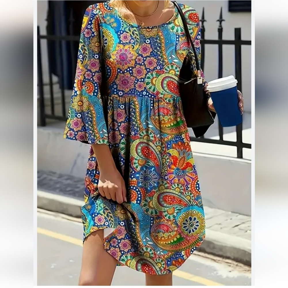 Made With Love Psychedelic Retro Dress